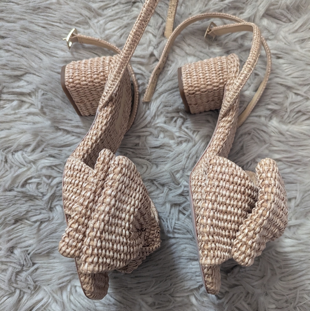 EUC Loeffler Randall Carmen Natural Bow Sandal - Picture 8 of 16